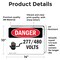 Signmission 277 480 Volts Danger Sign, Vinyl Decal, 14in W x 10in L, 2PK OS-2PACK-DS-D-1014-L-1010 - alternate 2